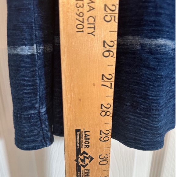 J. Jill Pure Jill Indigo Low Tide Tunic Top Dress Womens Sz M Petite 100% Cotton - Picture 9 of 10